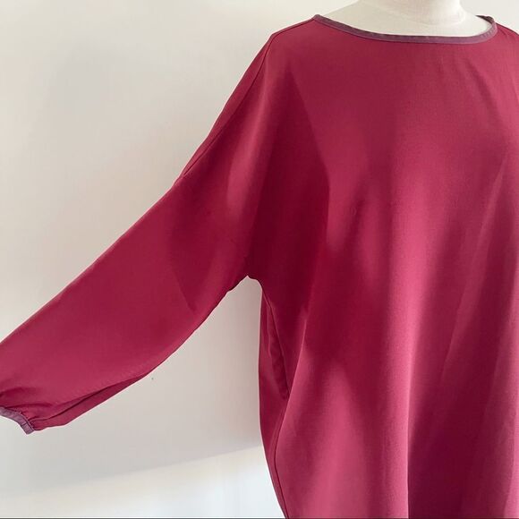 Hatch Maroon Maternity Blouse Top Small - Picture 4 of 9